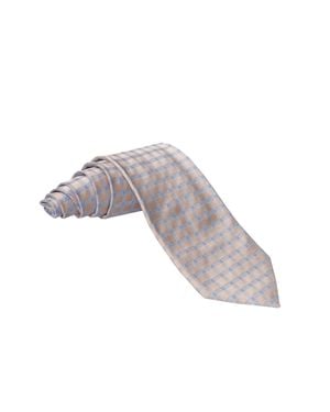 Zilli Triple Windowpane Silk Tie - Gray