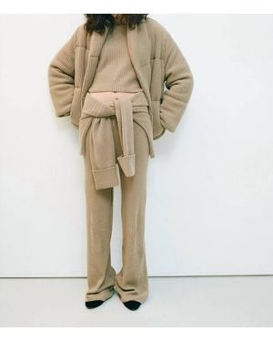 LeKasha Linz Cashmere Puffer Jacket - Natural