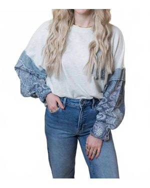 Easel Parish Thermal Top - Blue