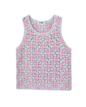 27milesmalibu Ivana Crochet Top - Pink