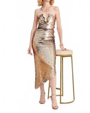 BE SUNSET Sequin Midi Dress - Multicolor