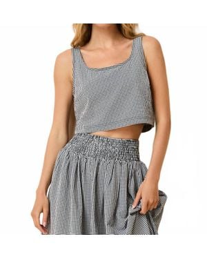 Solid & Striped Anise Crop Top - Gray
