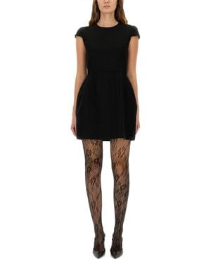 Moschino Fitted Tube Dress With High Neckline - Black