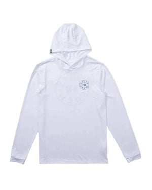 Salty Crew Watermark Hoodie Stretch Long Sleeve Pullover Gbo768 - White