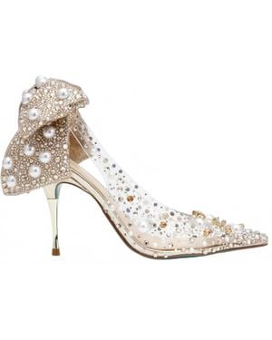 Betsey Johnson Esmy Pearl Clear Pumps - White