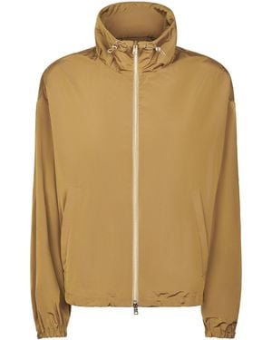 Herno Lightweight Camel Jacket With High Collar - Brown