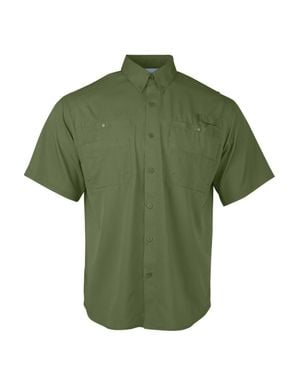 In the Rough Short Sleeve Woven Shirt - Green