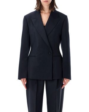 Rohe Hourglass Wool-Blend One Button Blazer - Blue