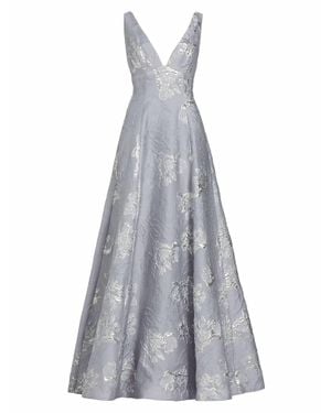 ML Monique Lhuillier Madeline Jacquard Dress - Gray