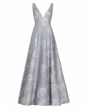 ML Monique Lhuillier Madeline Jacquard Dress - Gray