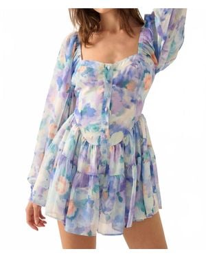 Promesa Bloom Mini Dress - Blue