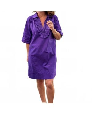 Caryn Lawn Maya Corduroy Mini Dress - Purple