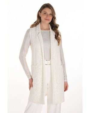 FRANK LYMAN Sparkle Vest - Natural