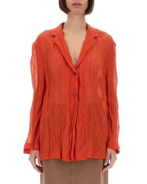 Alysi Wrinkled Effect Shirt - Red
