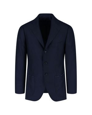 Cesare Attolini Single-Breasted Blazer - Blue