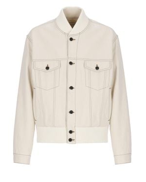 Lanvin Ivory Cotton Flap-Pocket Jacket - Natural