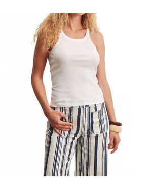 Sanctuary Sprinter Rib Tank Top - White