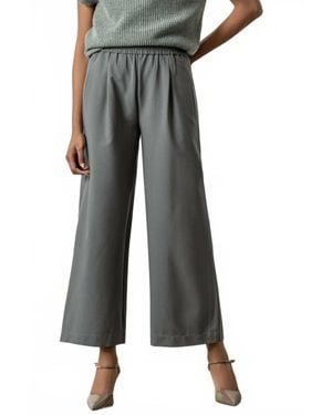 Lilla P Wide Leg Pull On Pant With Pockets - Black