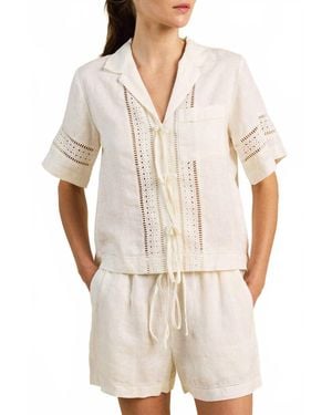 Trovata Inez Tie Shirt - White