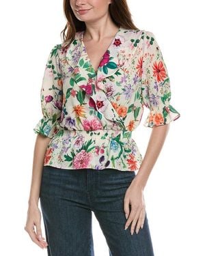 Philosophy Peplum Woven Top - Red