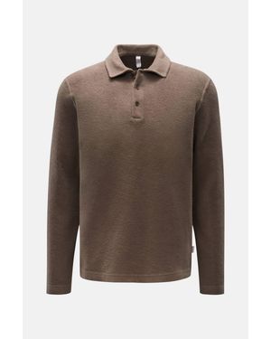 04651/ Long Sleeve Polo Shirt - Brown