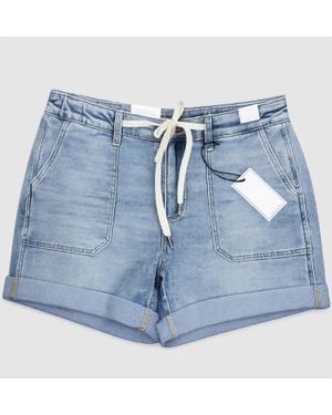 Judy Blue Myli High Waisted Cuff Jogger Shorts - Blue