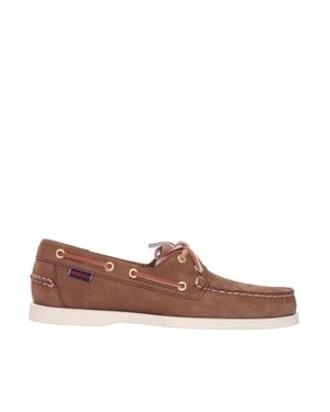 Sebago Portland Nubuck Leather Moccasins - Brown