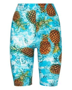 Philipp Plein Short Pants Pineapple Skies - Blue