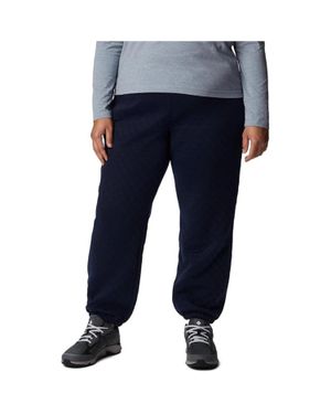 Columbia Plus Size Lodge Quilted Sweatpants Regular Dark Nocturnal Red429 - Blue
