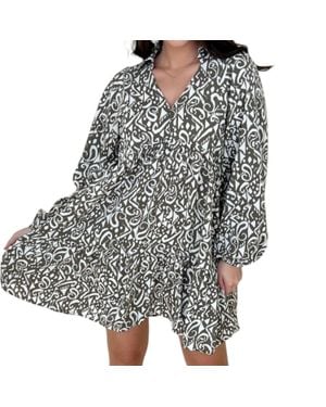 Umgee Babydoll High Low Dress - Black