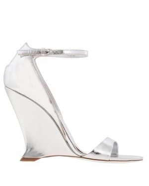 Ferragamo Ferragamo Vidette X5 Leather Wedge Sandals - White