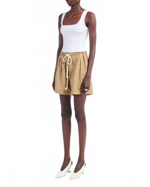 Maria McManus Halter Top With Back Button Closure - White