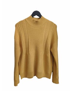 Coco y Club Mock Neck Sweater - Yellow
