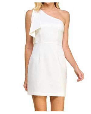 TCEC Amelia One Shoulder Mini Dress - White