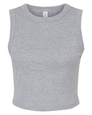 Bella Canvas Micro Rib Muscle Crop Tank - Gray