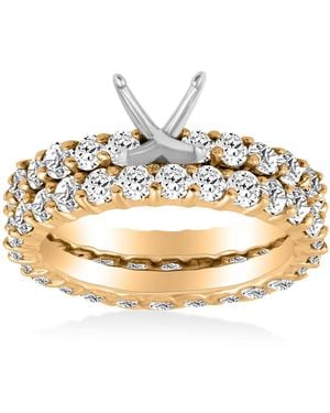 Pompeii3 3Ct Diamond Eternity Wedding Engagement Ring Setting Size Selectable - Metallic