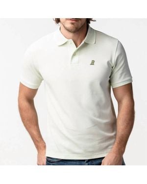 James Bark Regular Fit Polo Shirt With French Bulldog Logo - White