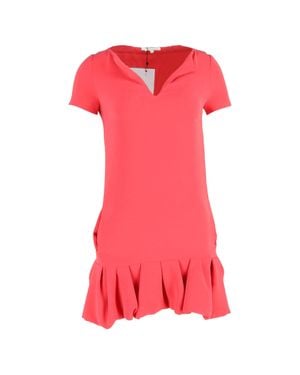 Maje Landrade Ruffled Mini Dress - Pink
