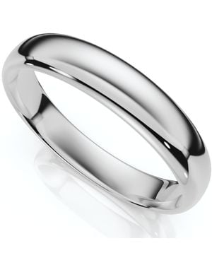 Pompeii3 4Mm Dome High Polished Wedding Band 14K Size Selectable - Metallic