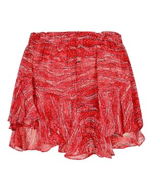 Isabel Marant 'Sornel' Viscose Shorts - Red
