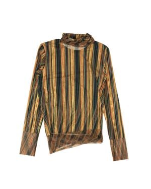 Y. Project Y/Project Exclusive Printed Mesh Turtleneck - Green
