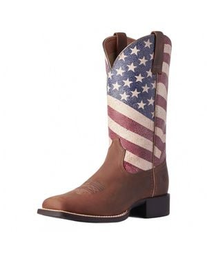 Ariat Round Up Patriot Boots - Brown