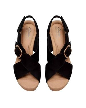 Clarks Giselle Dove Wedge Sandal 26177142 - Black