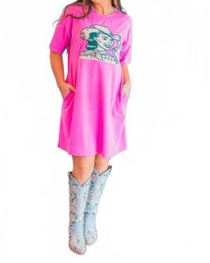 Layerz Clothing Alrighty Cowgirl Dress - Pink