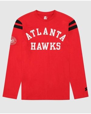 Starter Atlanta Hawks Elite Long Sleeve Shirt - Red