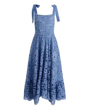 alice and olivia kim lace dress Alice + Olivia Kim Lace Midi Dress in Black