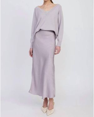 En Saison Bias Cut Skirt - Purple