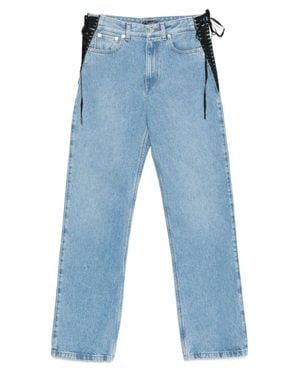 Mugler Light Straight-Leg Jeans - Blue