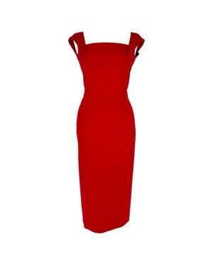Roland Mouret Sleeveless Midi Dress - Red