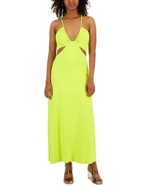 Rachel Roy Willow Knit Printed Maxi Dress - Yellow